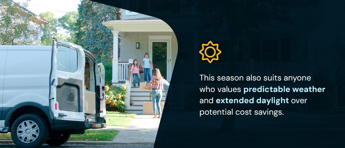 This season also suits anyone who values predictable weather and extended daylight over potentially lower costs.